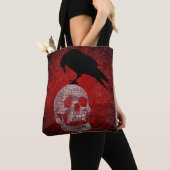 Edgar Allan Poe de Raven Gothic Design Tote Bag (Dichtbij)