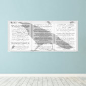 Edgar Allan Poe De Raven Hele Gedicht Canvas Afdruk (Insitu (Houten vloer))