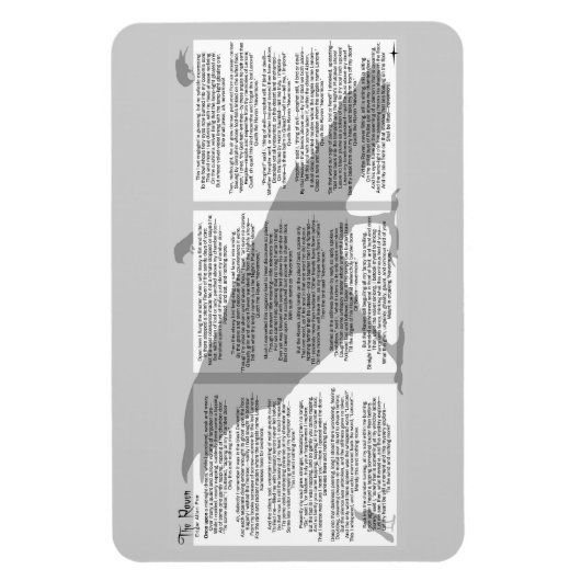 Edgar Allan Poe de Raven Magneet (Verticaal)