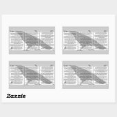 Edgar Allan Poe de Raven Rechthoekige Sticker (Vel)