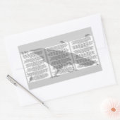 Edgar Allan Poe de Raven Rechthoekige Sticker (Envelop)