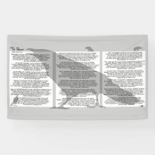 Edgar Allan Poe de Raven Spandoek (Horizontaal)