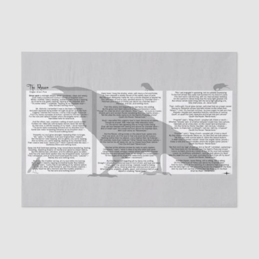 Edgar Allan Poe de Raven Tissuepapier (Voorkant)