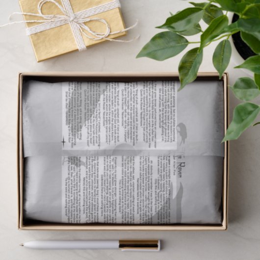 Edgar Allan Poe de Raven Tissuepapier (Geschenk)