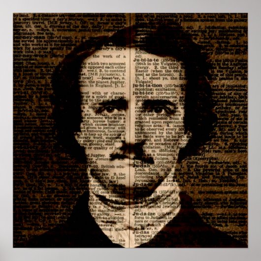 Edgar Allan Poe Dictionary pagina Poster (Voorkant)