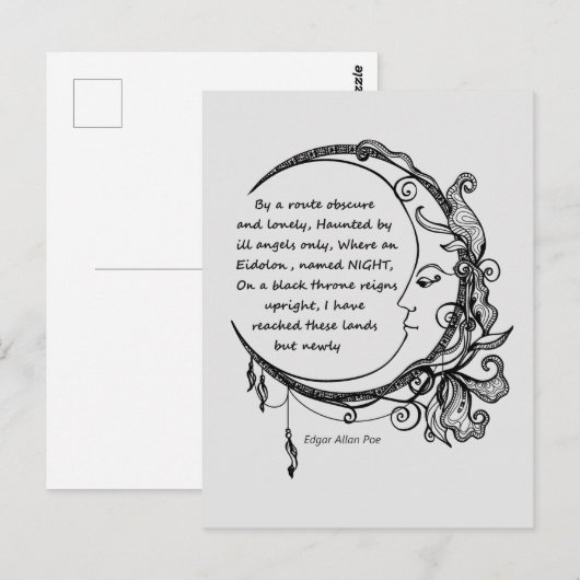 Edgar Allan Poe Dreamweaver Dream Poem Briefkaart (Voorkant / Achterkant)