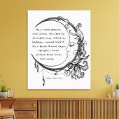 Edgar Allan Poe Dreamweaver Dream Poem Canvas Afdruk (Insitu (Woonkamer))