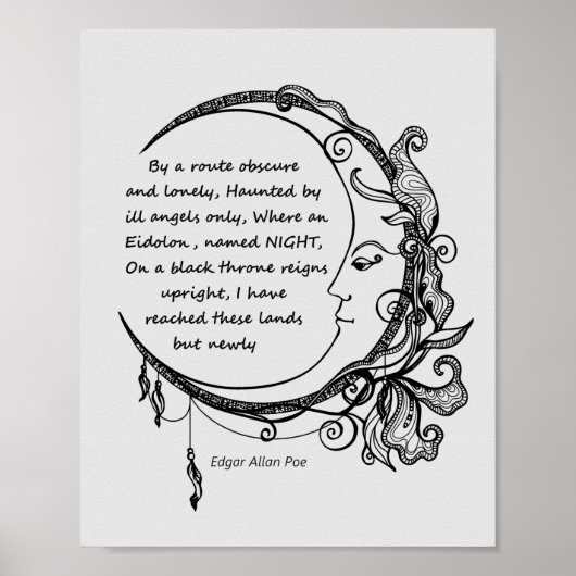 Edgar Allan Poe Dreamweaver Dream Poem Poster (Voorkant)