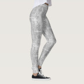 Edgar Allan Poe Dreamweaver Poem Black Gray Leggings (Rechts)
