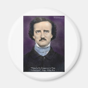 Edgar Allan Poe "Enthousiasme" Wijsheidsquote Cade Magneet