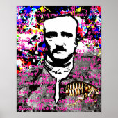 Edgar Allan Poe Flea Moon Lunar Voynich Manuscript Poster (Voorkant)