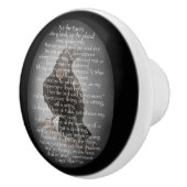 Edgar Allan Poe Gedicht met Waterverf Raven Art Keramische Knop (Rechts)