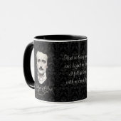 Edgar Allan Poe Gothic Halloween Handtekening Quot Mok (Voorkant links)