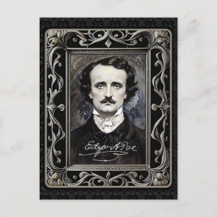 Edgar Allan Poe Gothic Halloween & Samhain Briefkaart