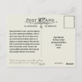 Edgar Allan Poe Gothic Halloween & Samhain Briefkaart (Achterkant)