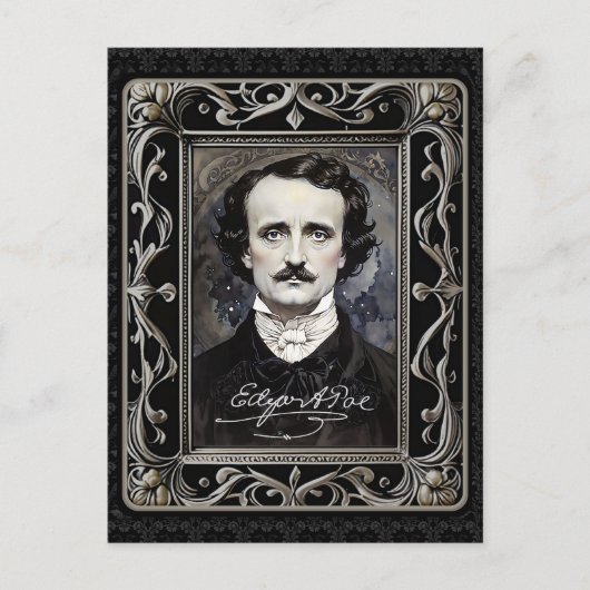 Edgar Allan Poe Gothic Halloween & Samhain Briefkaart (Voorkant)