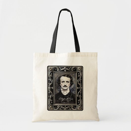 Edgar Allan Poe Gothic Halloween & Samhain Budget Tote Bag (Voorkant)