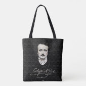 Edgar Allan Poe Gothic Halloween Signature Tas (Achterkant)