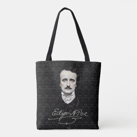 Edgar Allan Poe Gothic Halloween Signature Tas (Achterkant)