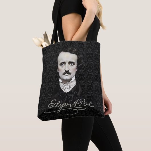 Edgar Allan Poe Gothic Halloween Signature Tas (Dichtbij)
