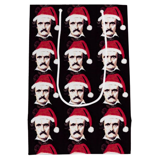 Edgar Allan Poe Gothic kerstcadeau Medium Cadeauzakje (Achterkant)