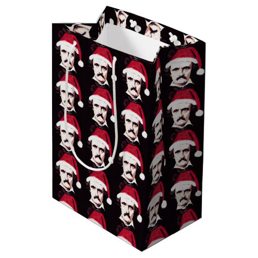 Edgar Allan Poe Gothic kerstcadeau Medium Cadeauzakje (Achterkant Gekanteld)