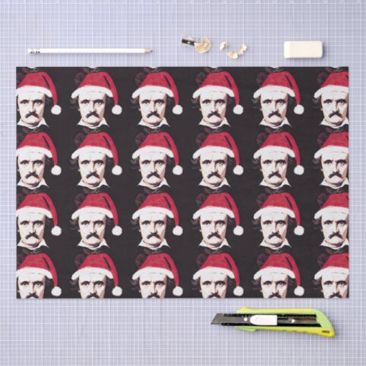 Edgar Allan Poe Gothic kerstcadeaupapier Tissuepapier (Craft)