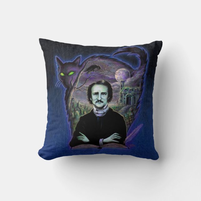 Edgar Allan Poe Gothic Kussen (Voorkant)