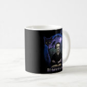Edgar Allan Poe Gothic Mok – Haunted Raven & Cat (Voorkant rechts)