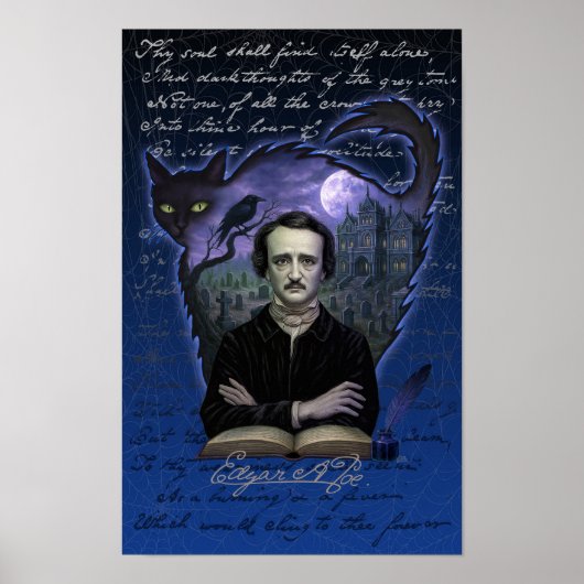 Edgar Allan Poe Gothic Raven Poster Art (Voorkant)