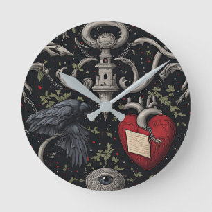 Edgar Allan Poe Gotische Inspiratie Ronde Klok