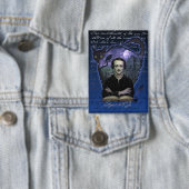 Edgar Allan Poe Gotische Raaf Knop Button (Insitu)