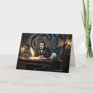 Edgar Allan Poe Halloween-feest uitnodigingskaart Kaart