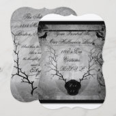 Edgar Allan Poe Halloween Party Kaart (Voorkant / Achterkant)