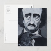 Edgar Allan Poe het Briefkaart Raven (Voorkant / Achterkant)