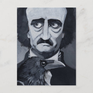 Edgar Allan Poe het Briefkaart Raven