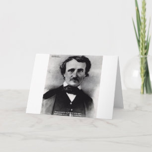 Edgar Allan Poe "Huil Alleen" Liefdescitaten Gesch Kaart