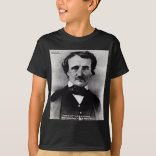Edgar Allan Poe "Huil Alleen" Liefdescitaten Gesch T-shirt