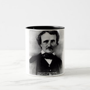 Edgar Allan Poe "Huil Alleen" Liefdescitaten Gesch Tweekleurige Koffiemok