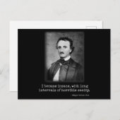 Edgar Allan Poe I werd een beroemde auteur Briefkaart (Voorkant / Achterkant)