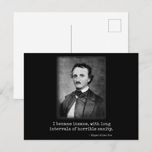 Edgar Allan Poe I werd een beroemde auteur Briefkaart (Voorkant / Achterkant)