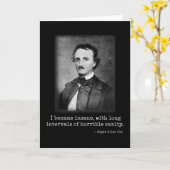 Edgar Allan Poe I werd een beroemde auteur Kaart (Gele Bloem)