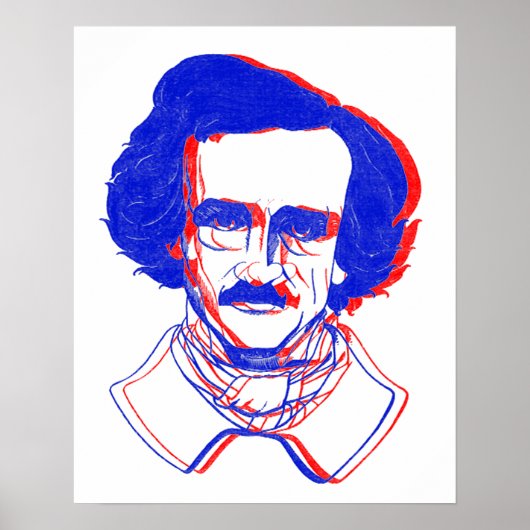 Edgar Allan Poe in 3D Poster (Voorkant)