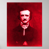 Edgar Allan Poe in het rood Poster (Voorkant)
