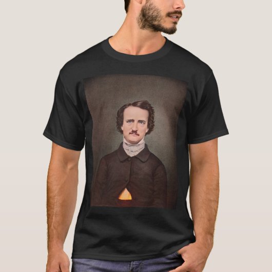Edgar Allan Poe in kleur T-shirt (Voorkant)