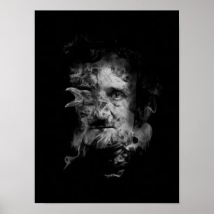 Edgar Allan Poe in rook met Raven - Nevermore Poster