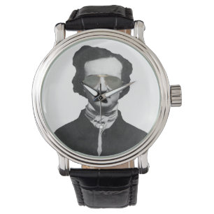 Edgar Allan Poe in zonnebrillen Horloge