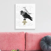 Edgar Allan Poe is de Raven Canvas Afdruk (Insitu (Woonkamer))
