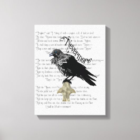 Edgar Allan Poe is de Raven Canvas Afdruk (Voorkant)