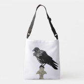 Edgar Allan Poe is de Raven Crossbody Tas (Achterkant)